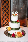 3 tiered 55th wedding anniversary cake